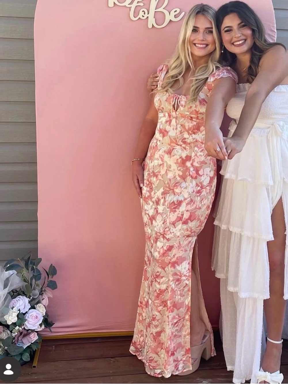 Princess Polly Julianne flutter sleeve pink maxi dress